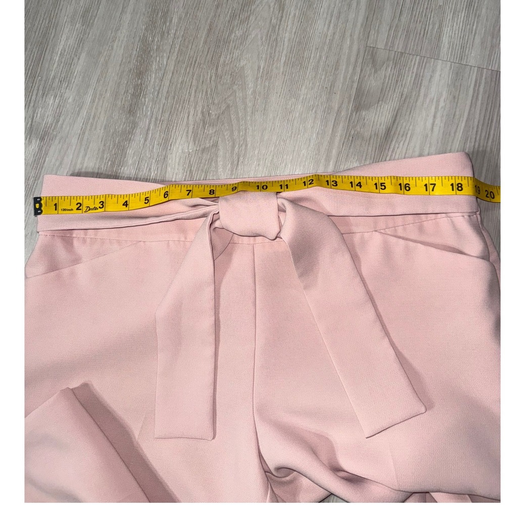 Ann Taylor Factory Pink Tie Waist Wide Leg Dress Pants Trousers 14 - Picture 8 of 11